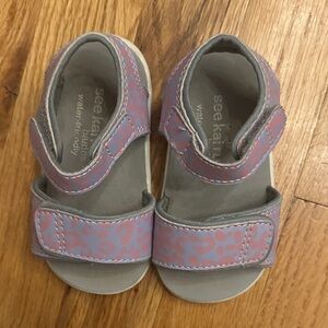 See Kai Run Pink and Gray toddler Sandals